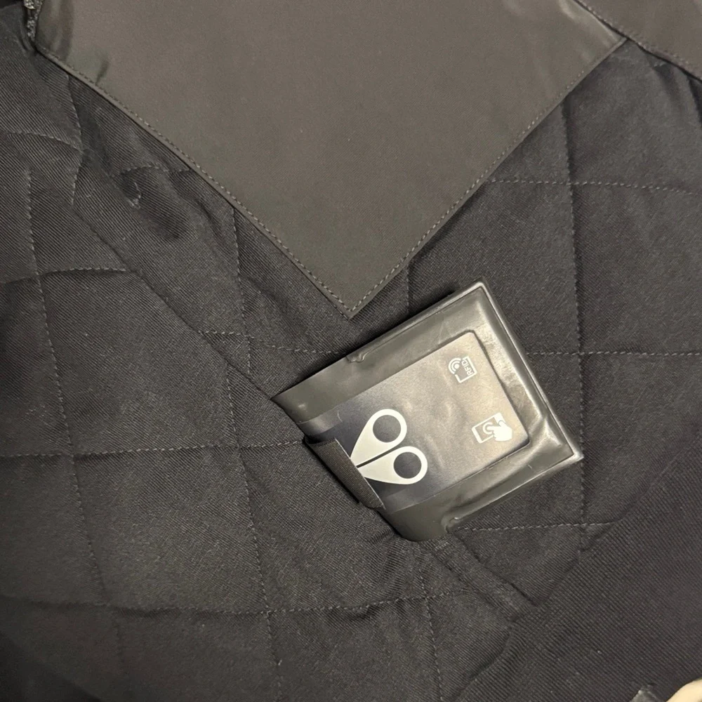 Moose Knuckles Black Hooded Bomber Jacket - Picture 10 of 14